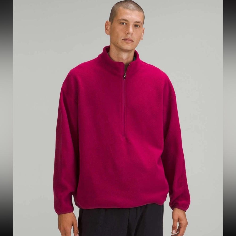 lululemon athletica Men's Vibrant Pink Zip-Up Sweater